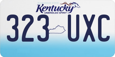 KY license plate 323UXC