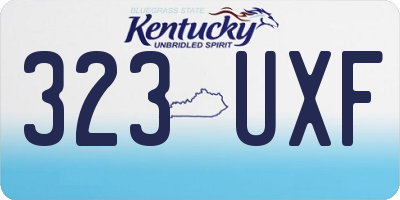 KY license plate 323UXF