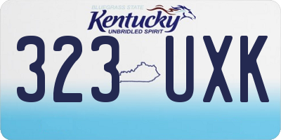 KY license plate 323UXK