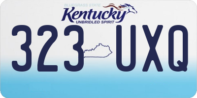 KY license plate 323UXQ