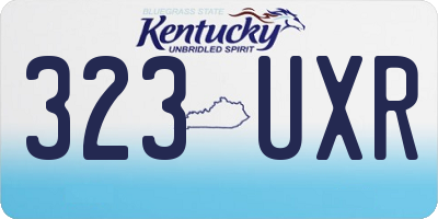 KY license plate 323UXR