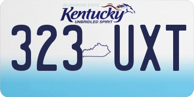KY license plate 323UXT