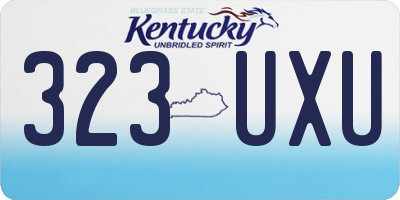 KY license plate 323UXU