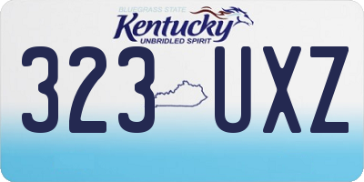 KY license plate 323UXZ