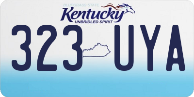 KY license plate 323UYA