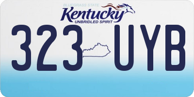 KY license plate 323UYB