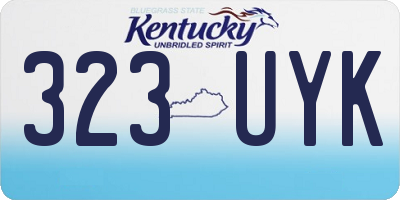KY license plate 323UYK