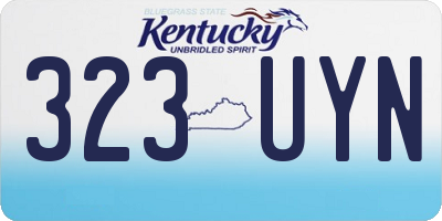 KY license plate 323UYN