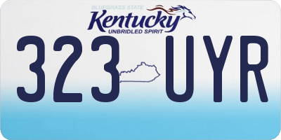 KY license plate 323UYR