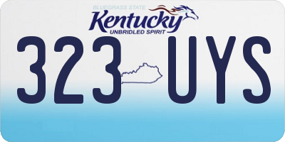 KY license plate 323UYS