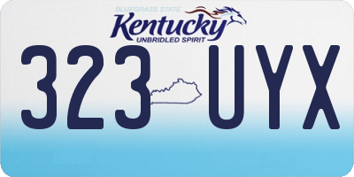 KY license plate 323UYX