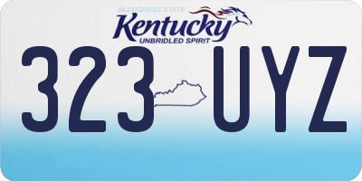 KY license plate 323UYZ