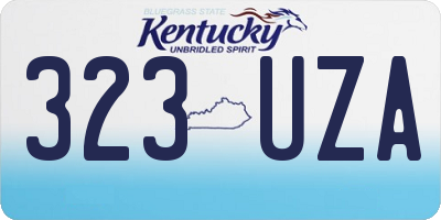 KY license plate 323UZA