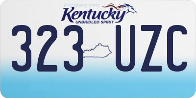 KY license plate 323UZC