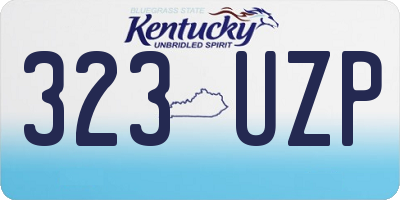 KY license plate 323UZP