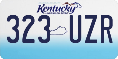 KY license plate 323UZR