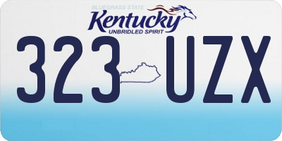 KY license plate 323UZX