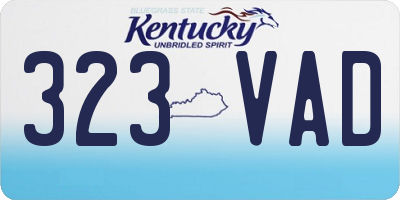 KY license plate 323VAD