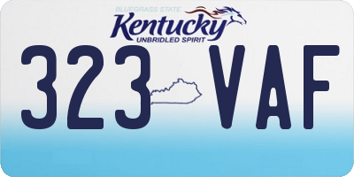 KY license plate 323VAF