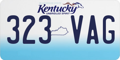 KY license plate 323VAG