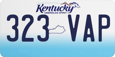 KY license plate 323VAP