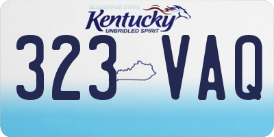 KY license plate 323VAQ