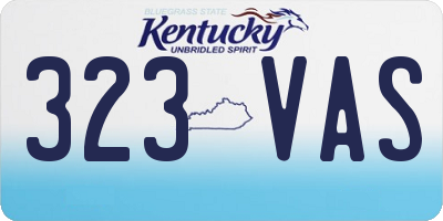 KY license plate 323VAS