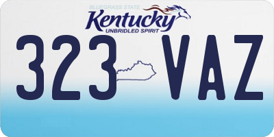 KY license plate 323VAZ