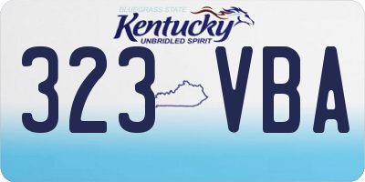 KY license plate 323VBA