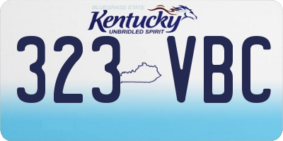KY license plate 323VBC