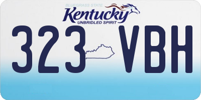KY license plate 323VBH
