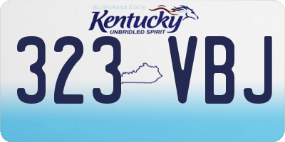 KY license plate 323VBJ