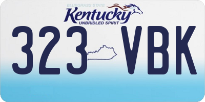 KY license plate 323VBK