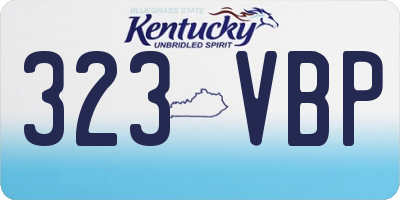 KY license plate 323VBP