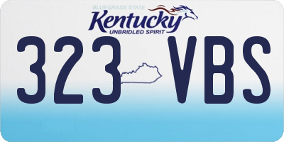 KY license plate 323VBS