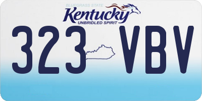 KY license plate 323VBV