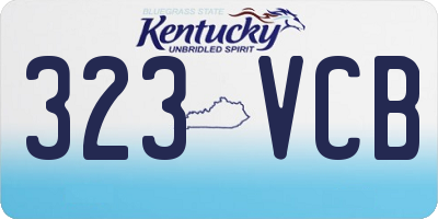 KY license plate 323VCB