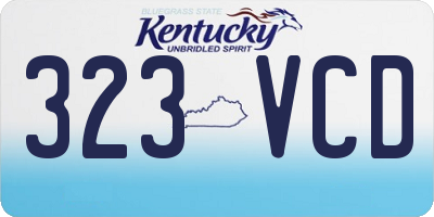 KY license plate 323VCD