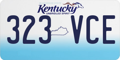 KY license plate 323VCE