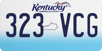 KY license plate 323VCG