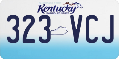 KY license plate 323VCJ