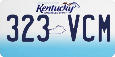 KY license plate 323VCM