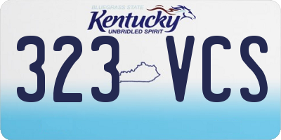 KY license plate 323VCS