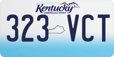 KY license plate 323VCT