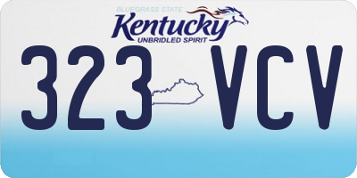 KY license plate 323VCV