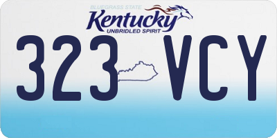 KY license plate 323VCY