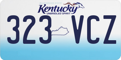 KY license plate 323VCZ