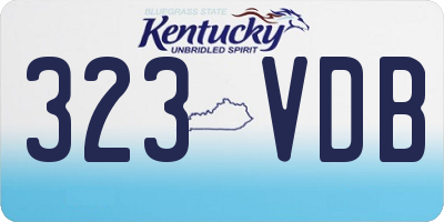 KY license plate 323VDB