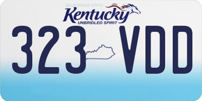 KY license plate 323VDD