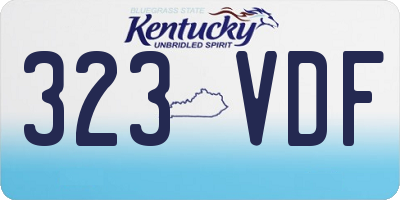 KY license plate 323VDF
